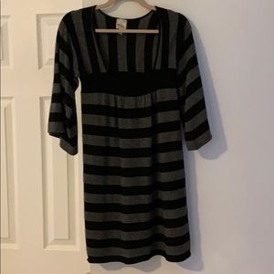 Joie black and grey cashmere sweater dress